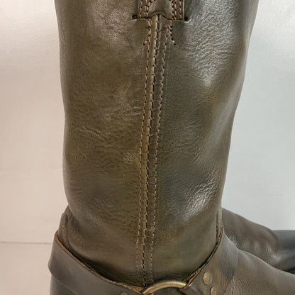 Women’s Frye 12 R Harness Boots 11 M Olive Brown Retired