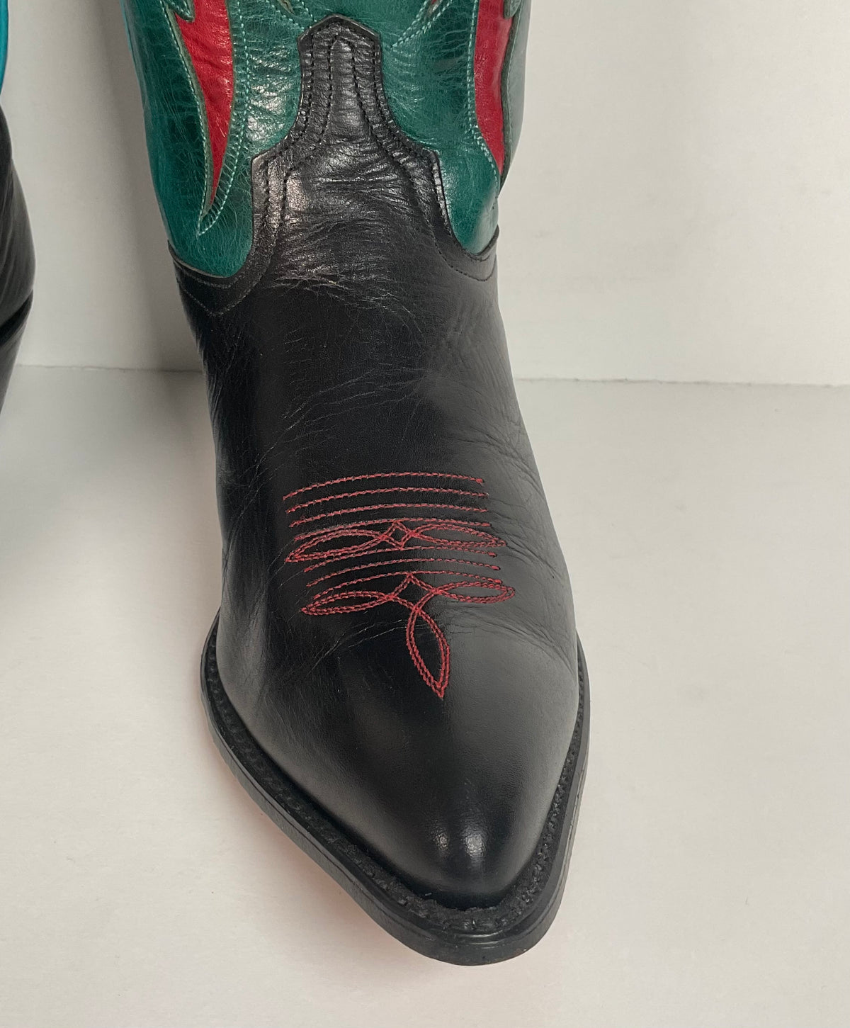 Vintage Dan Post for Code West Cowgirl Boots | Tooled Inlays | Women’s 9 M
