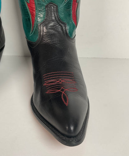 Vintage Dan Post for Code West Cowgirl Boots | Tooled Inlays | Women’s 9 M