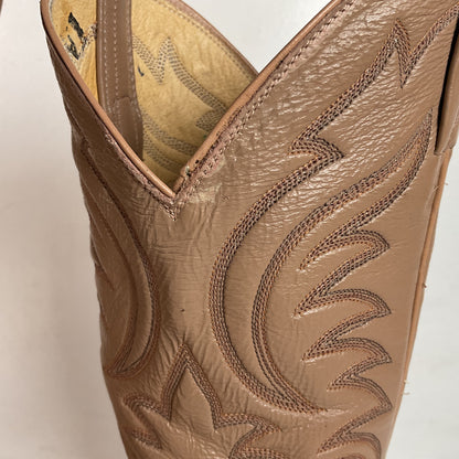 Vintage Panhandle Slim Beige Cowgirl Boots 6.5 B Handcrafted