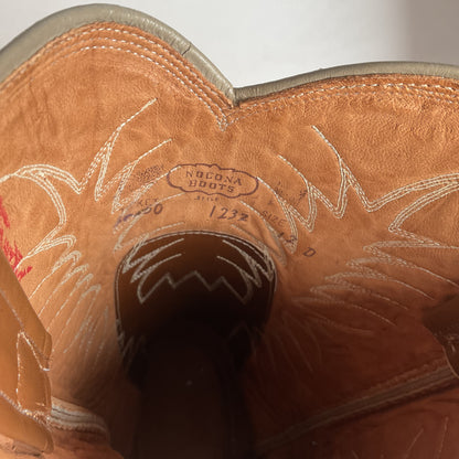 Vintage Nocona Calfskin Cowboy Boots 12 D Old Black Label