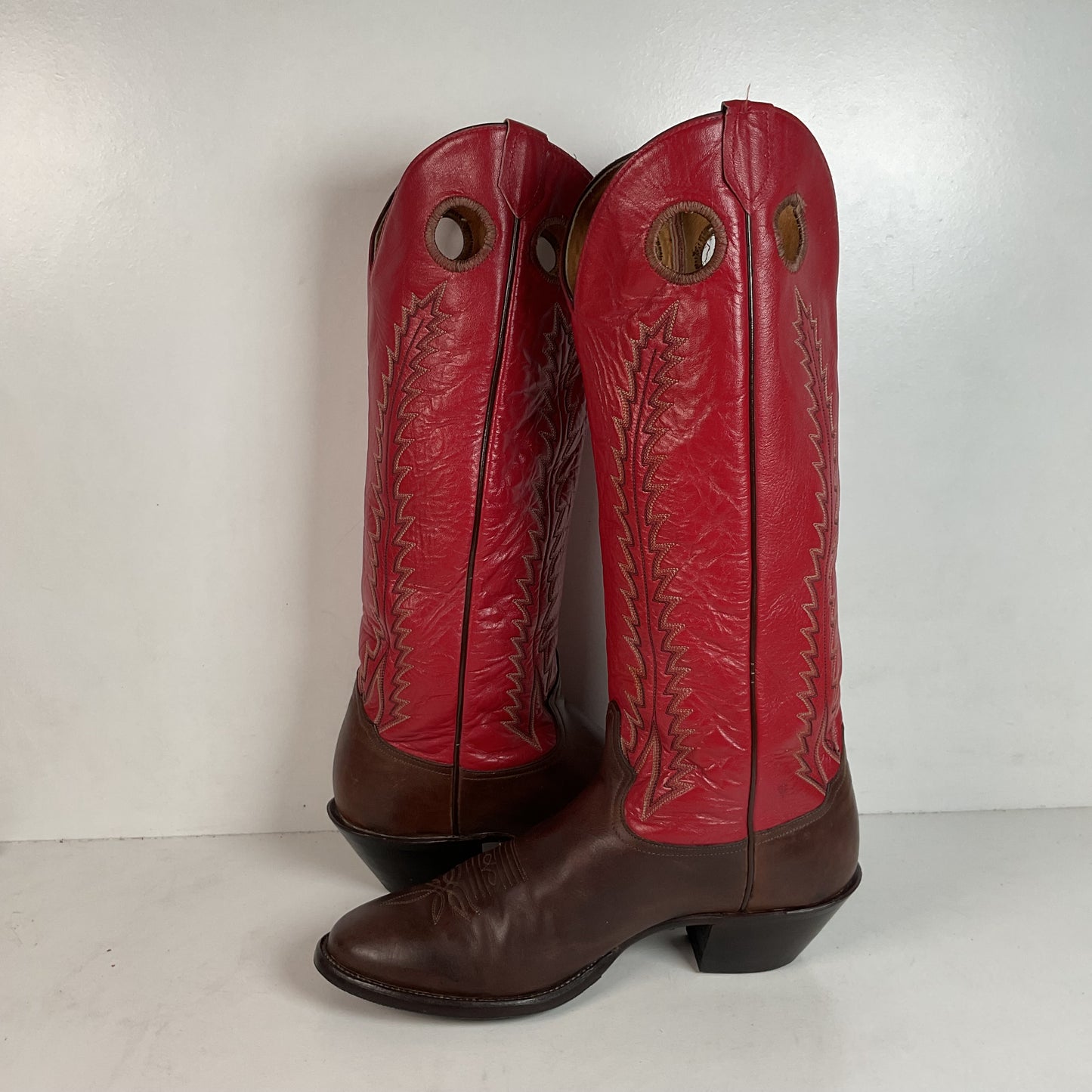 Vintage Tony Lama Buckaroo Cowboy Boots 11 D Punchy USA