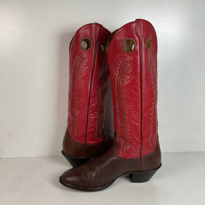 Vintage Tony Lama Buckaroo Cowboy Boots 11 D Punchy USA