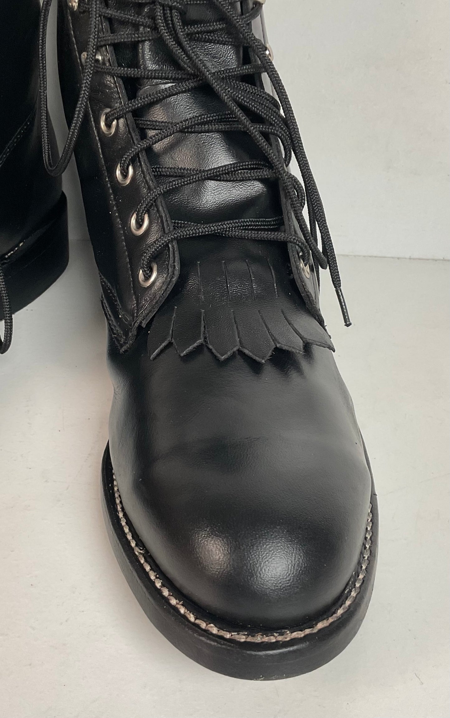 Vintage J. Chisholm Kiltie Packer Boots Men’s 8 D | Women’s 9 USA Made Lace Up