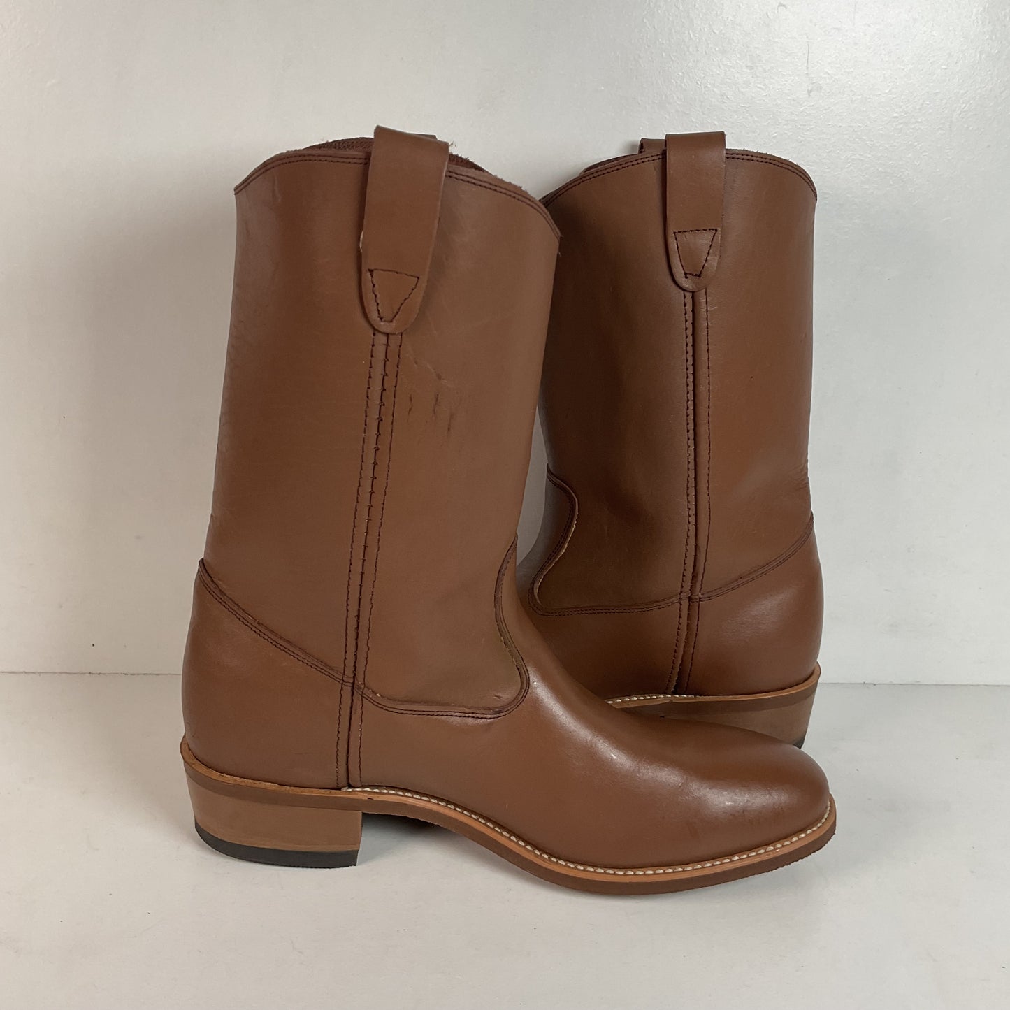 Vintage Double H Ranchwell Wellington Boots 12 D USA Made Pull On