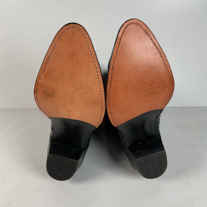 Vintage Olathe Sea Bass Cowboy Boots | Exotic | USA Made | Navy Blue | 13 EE
