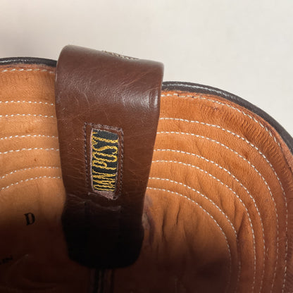 Vintage 1970s Dan Post Cowboy Boots 9 D French Toe