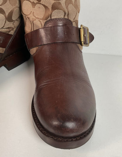 Frye for Coach Veronica Canvas Boots | Shorty | Engineer | 8 B