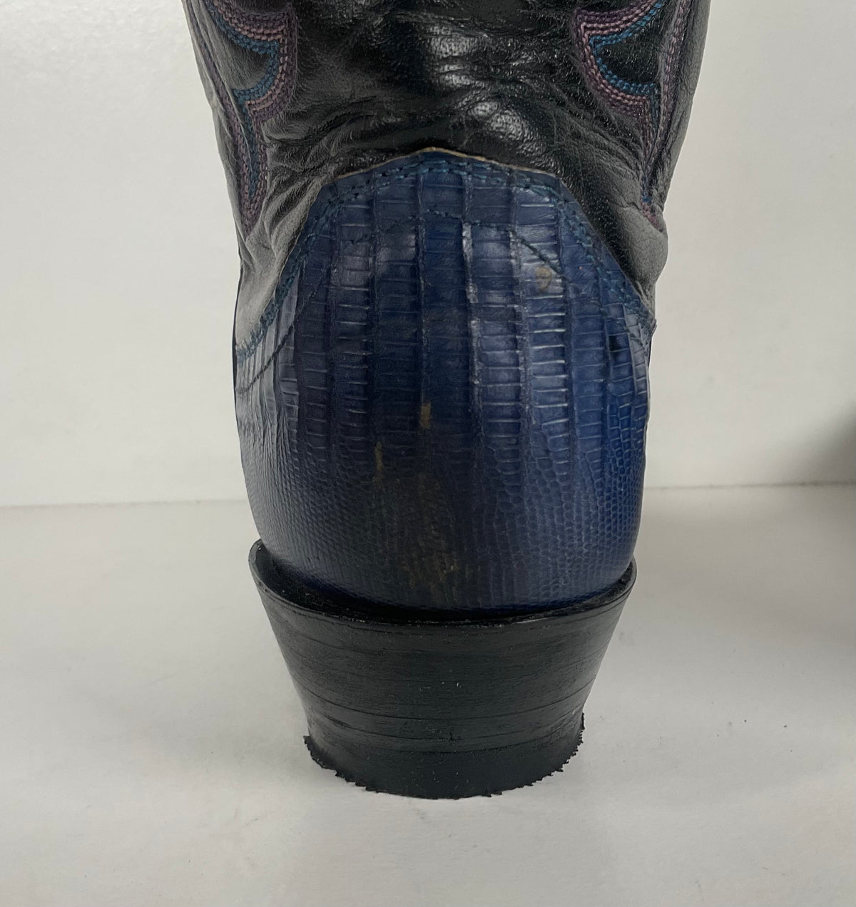 Vintage Justin Teju Lizard Cowgirl Boots | USA Made | Blue | Women’s 6.5 B