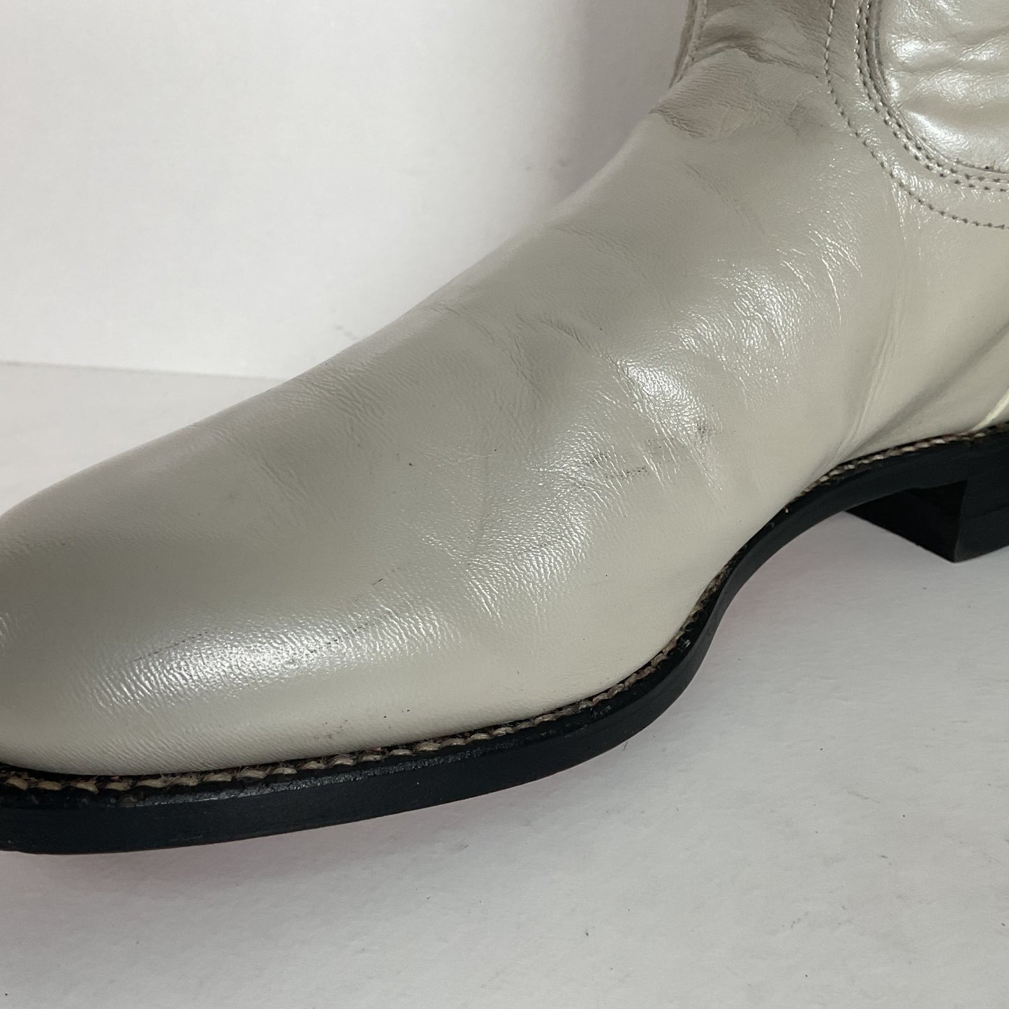 Justin Pearl White Roper Boots | Cowgirl | USA Made | Women’s 7.5 B