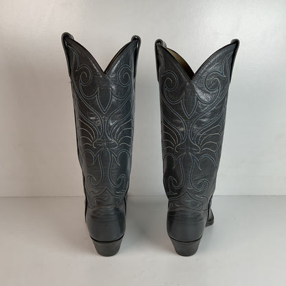 Vintage Dan Post Grey Cowgirl Boots 6 C USA Made
