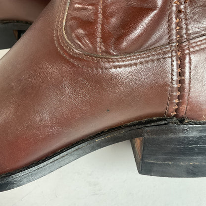 1970s Rodeo Chunky Campus Boots Men’s 9 D Cutter Toe USA Made