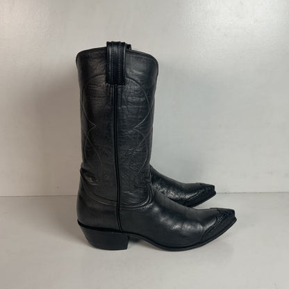 1960s Tony Lama Cowboy Boots Men’s 6 Extra Narrow | Women’s 7 Alligator Wingtip