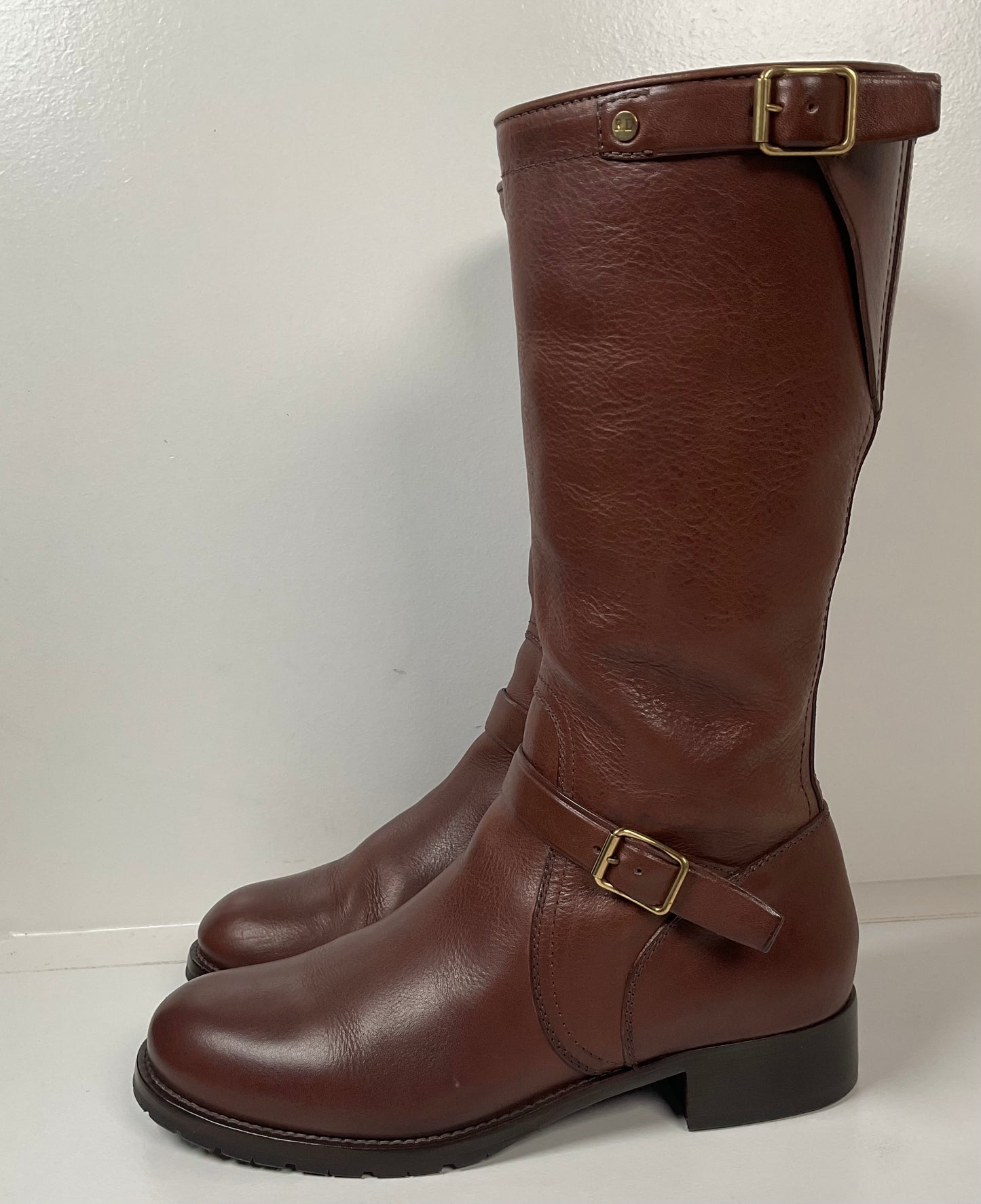 Ralph Lauren Purple Label Riding Boots 8.5 B Chilton Dark Oak Burnished