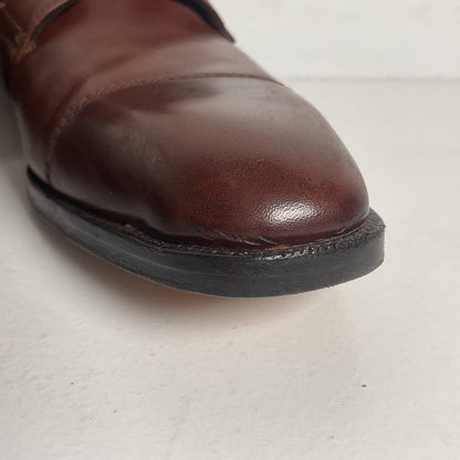 Women’s Ralph Lauren Victorian Style Boots 6.5 B Brown Leather Purple Label