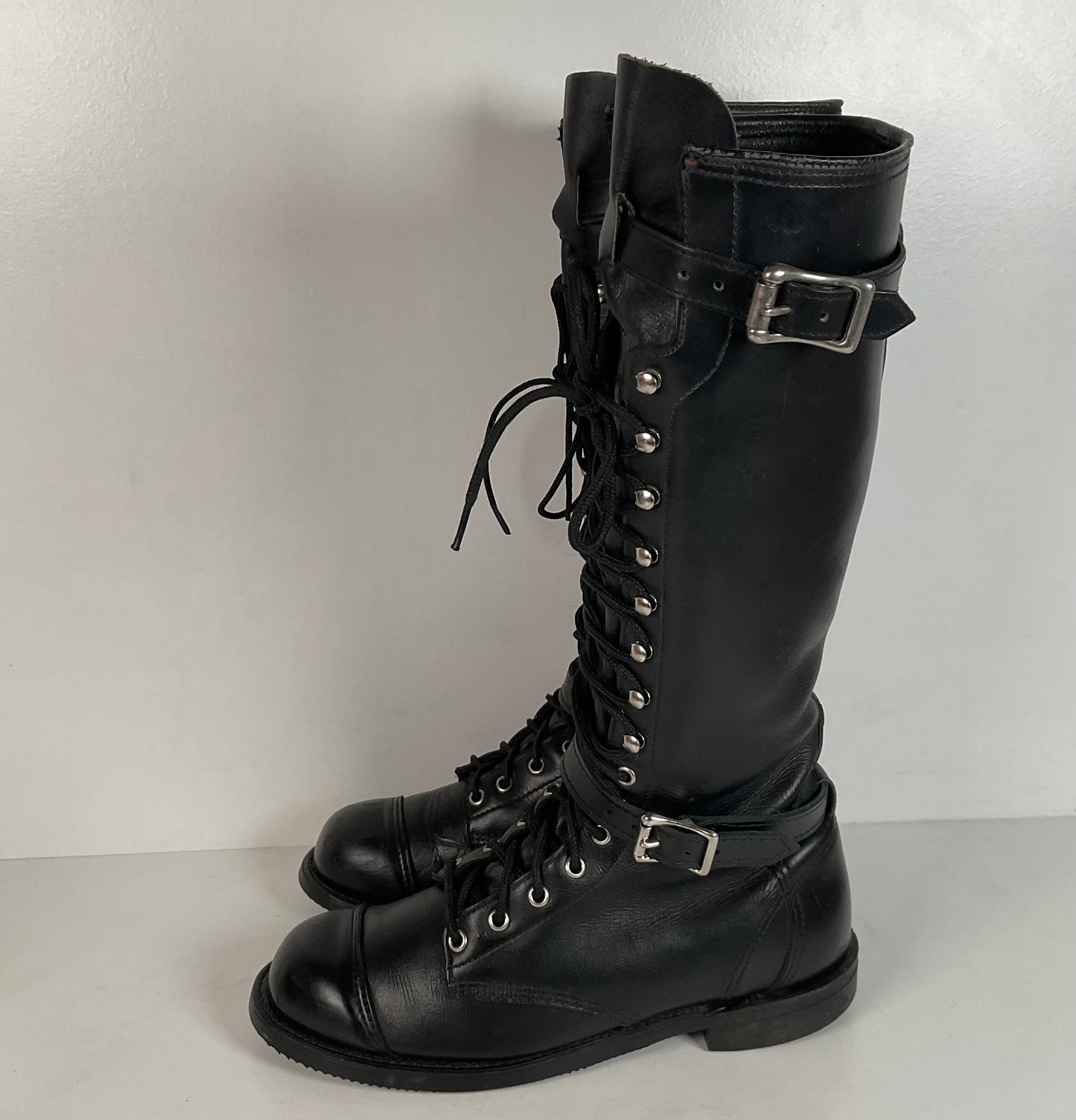 Vintage Harley Davidson Tall Lace Up Boots | USA Made | Men’s 8 | Women’s 9
