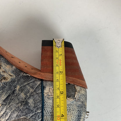 Dan Post Buckshot Lizard Cowgirl Boots 7.5 M Halloween Denim