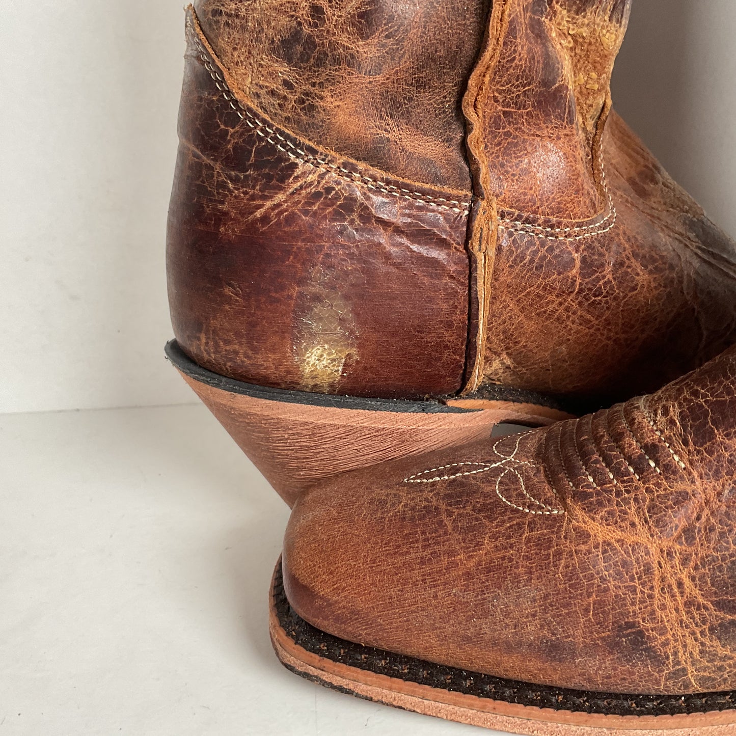 Justin Bent Rail Cowgirl Boots | Tan Road | USA Made | Women’s 9 B