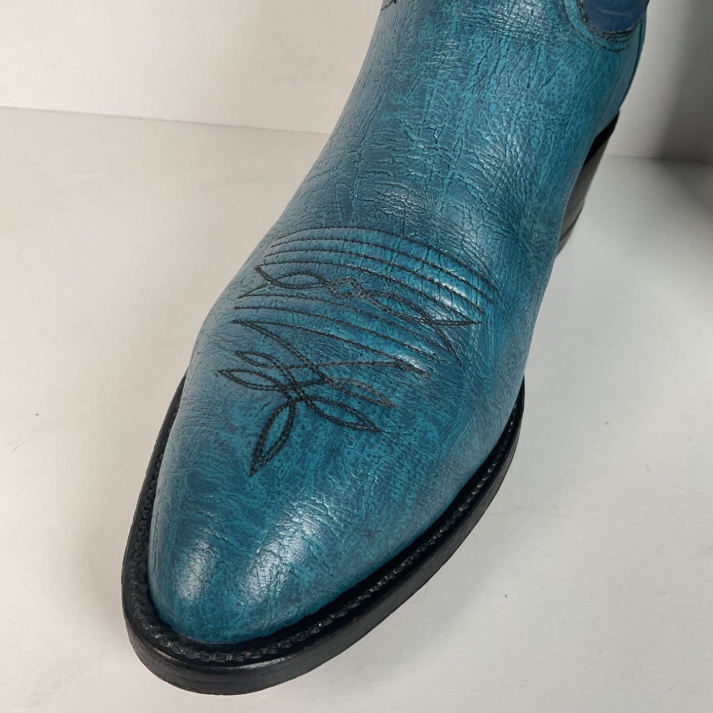 Vintage Hondo Antelope Cowboy Boots | Exotic | Powder Blue | Men’s 11 D
