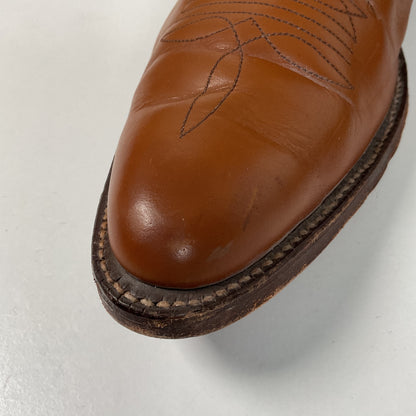 Vintage 1970s Justin Cowboy Boots 13 A Calfskin USA Made