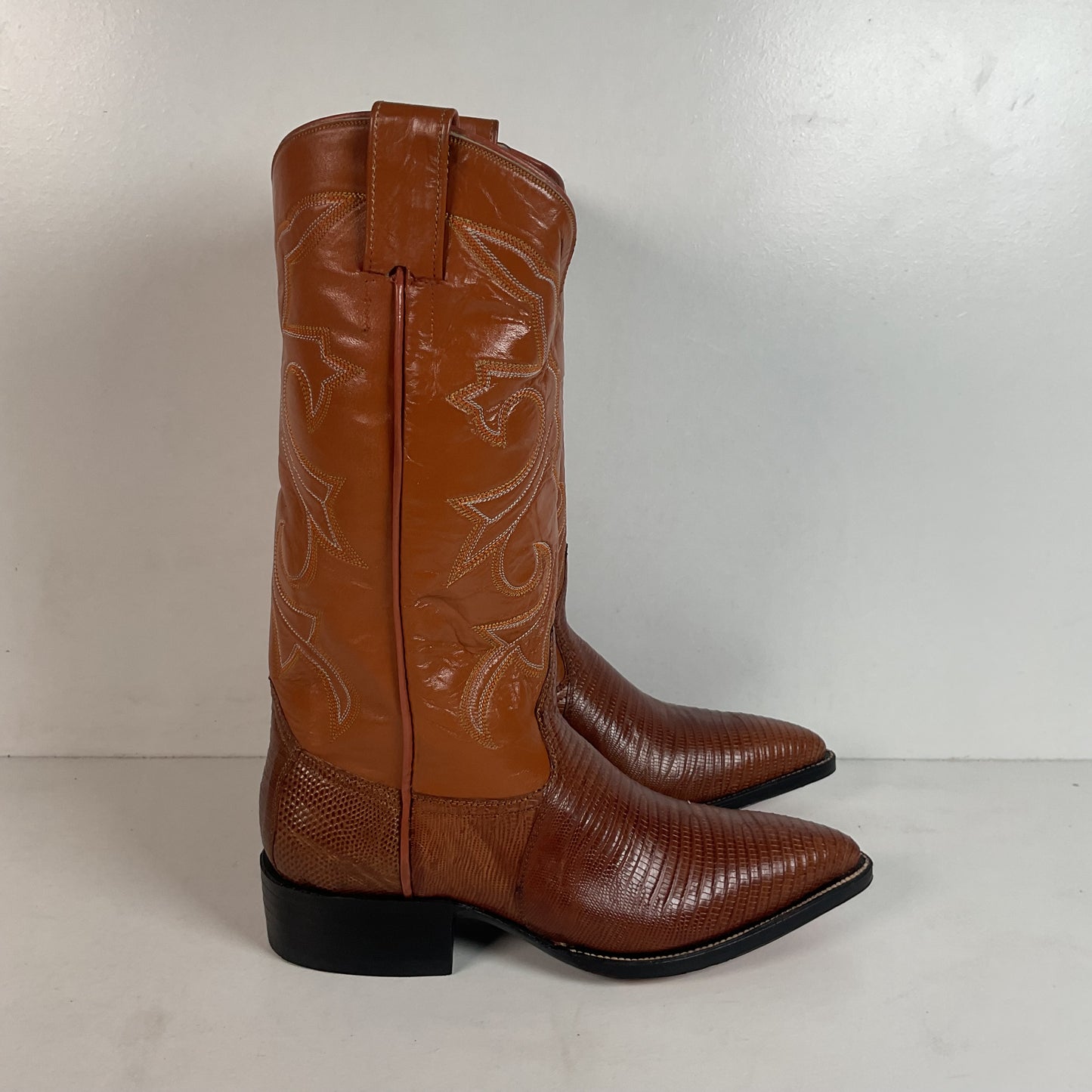 Silvertown Custom Cowboy Boots | Lizard Teju | Men’s 6.5 | Women’s 7.5