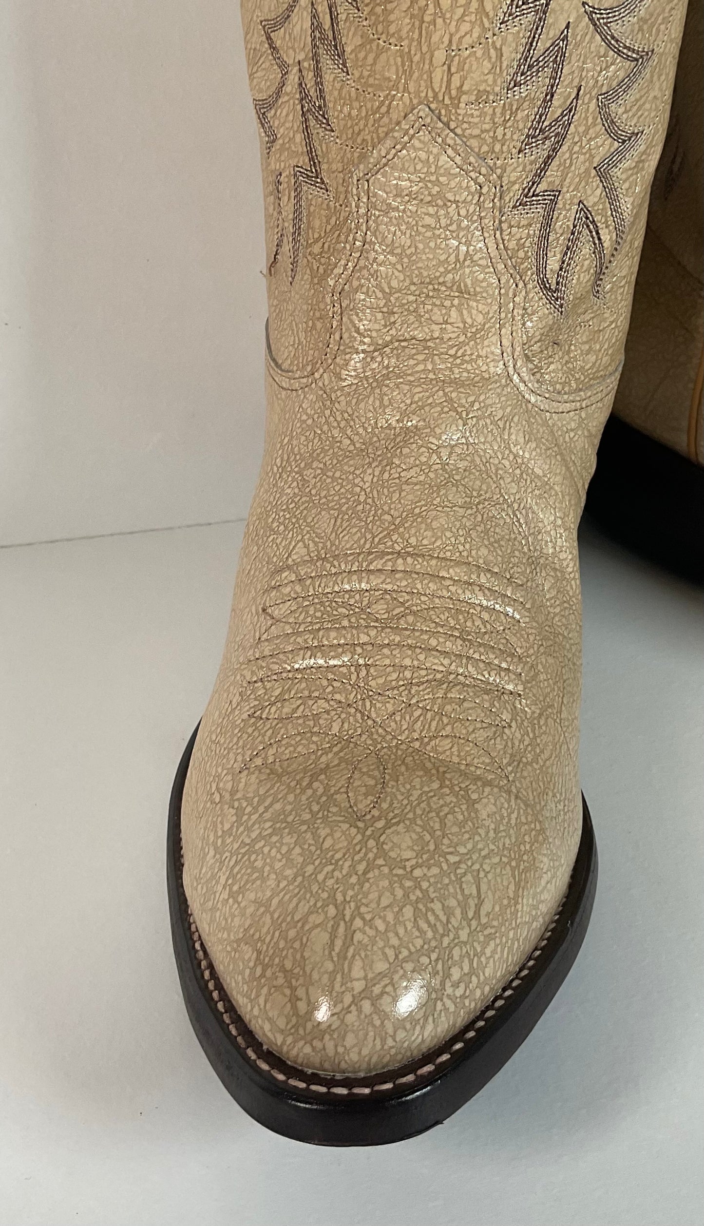 Vintage Nocona Kangaroo Cowboy Boots | USA Made | Sand | Men’s 10 D
