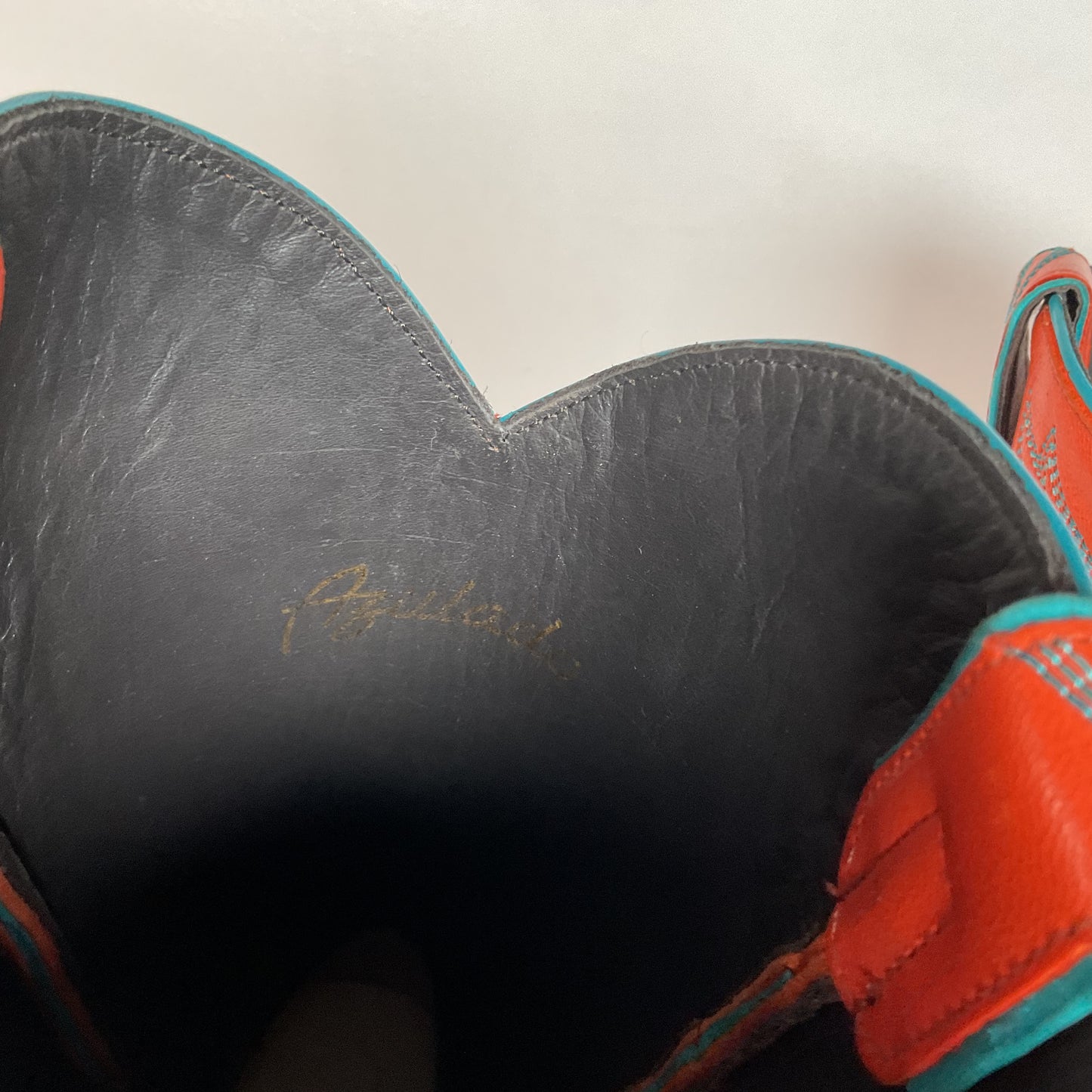 Allen’s Azulado Cowgirl Boots | Bright Orange | Women’s 7 B