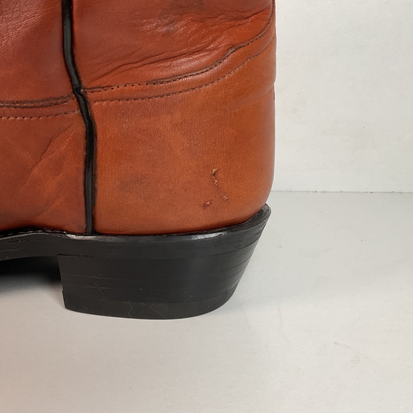 Tony Lama Classic Brown Cowboy Boots | Vibram Lug | 12 D
