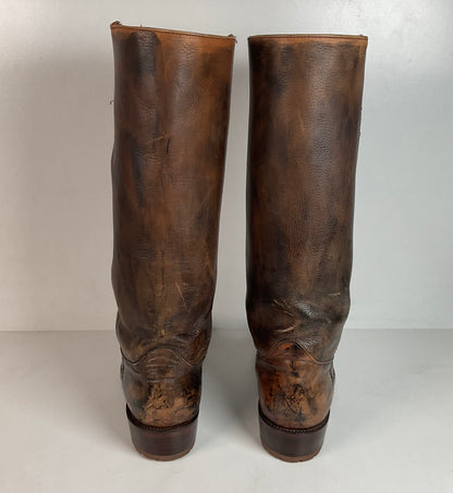Vintage Frye Men’s 17” Campus Boots 9.5 EE Black Label Distressed Recrafted