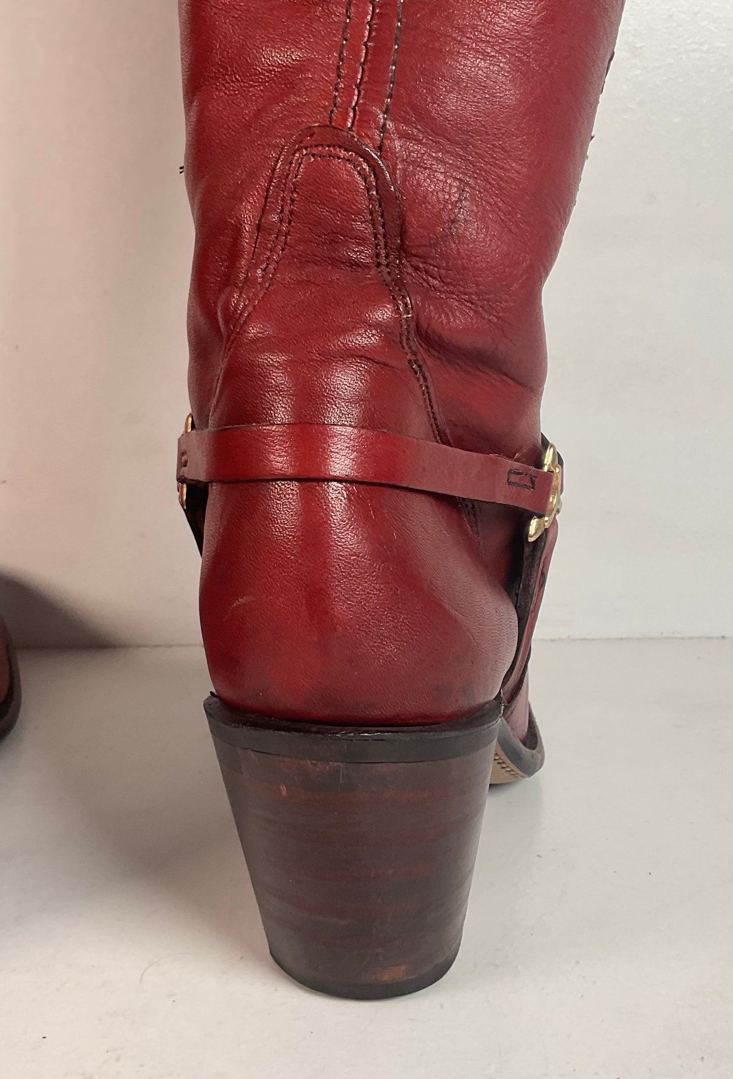 Vintage Wrangler Women’s Tall Harness Boots 7 M USA Made