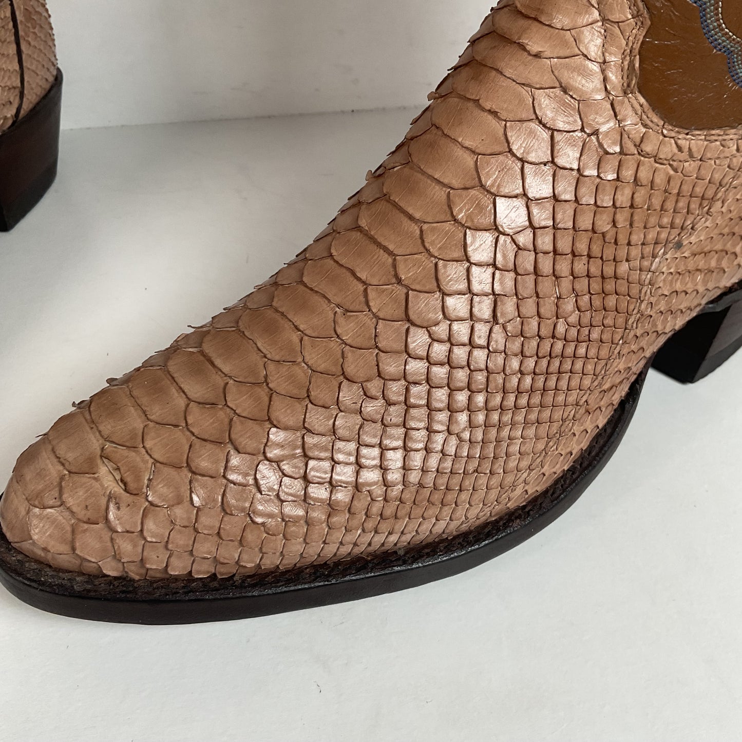 Vintage Tony Lama Python Cowboy Boots | Snakeskin | Gold Label | 10.5 D