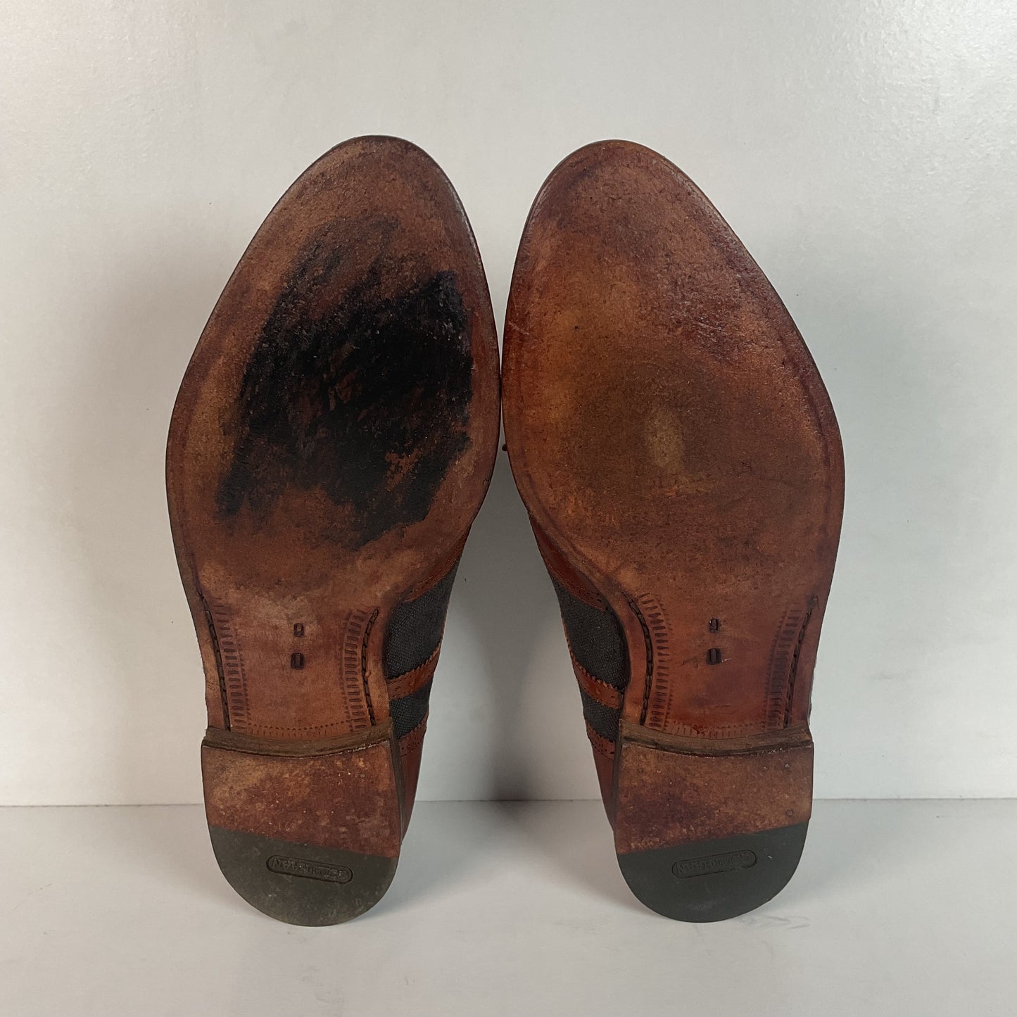 Vintage Cole Haan Ventilated Mesh Spectator Shoes 9 D Brogue Wing Tip Italy