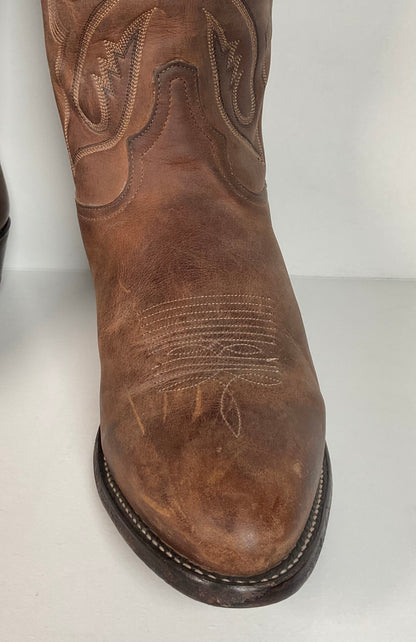 Vintage Tony Lama Cowboy Boots | Bay Apache Cowhide | Men’s 10.5 D