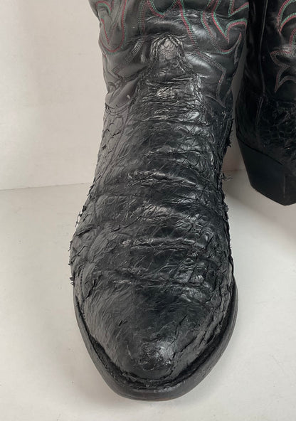 Vintage Olathe Sea Bass Cowboy Boots | Exotic | Distressed | Men’s 13 EE