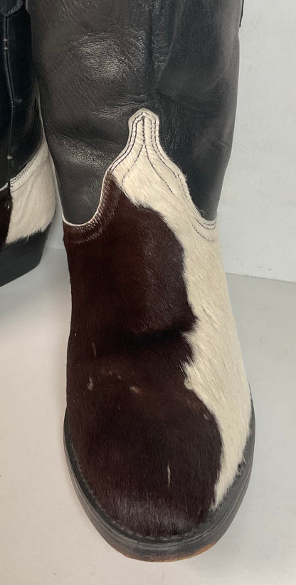 Dan Post Pony Hair On Cowhide Cowgirl Boots 7.5 M