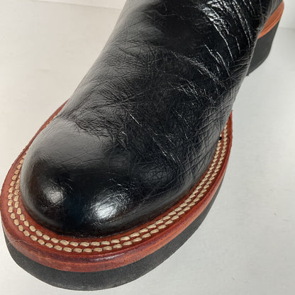 Justin Tekno Crepe | Smooth Ostrich Roper Boots | Exotic | USA Made | Men’s 10 D