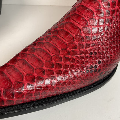 Lucent Los Angeles | Python Snakeskin Ankle Boots | Red | Men’s 15