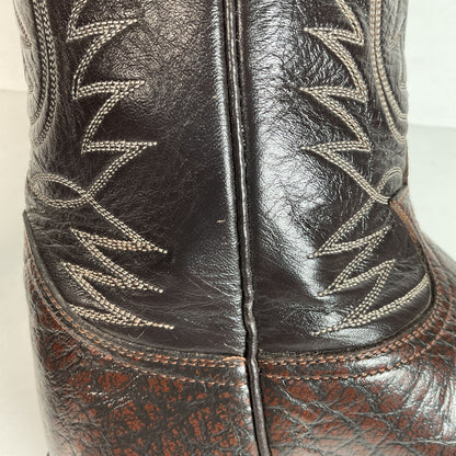 Vintage Tony Lama Caribou Cowboy Boots 8.5 EE Gold Label Exotic Buckaroo