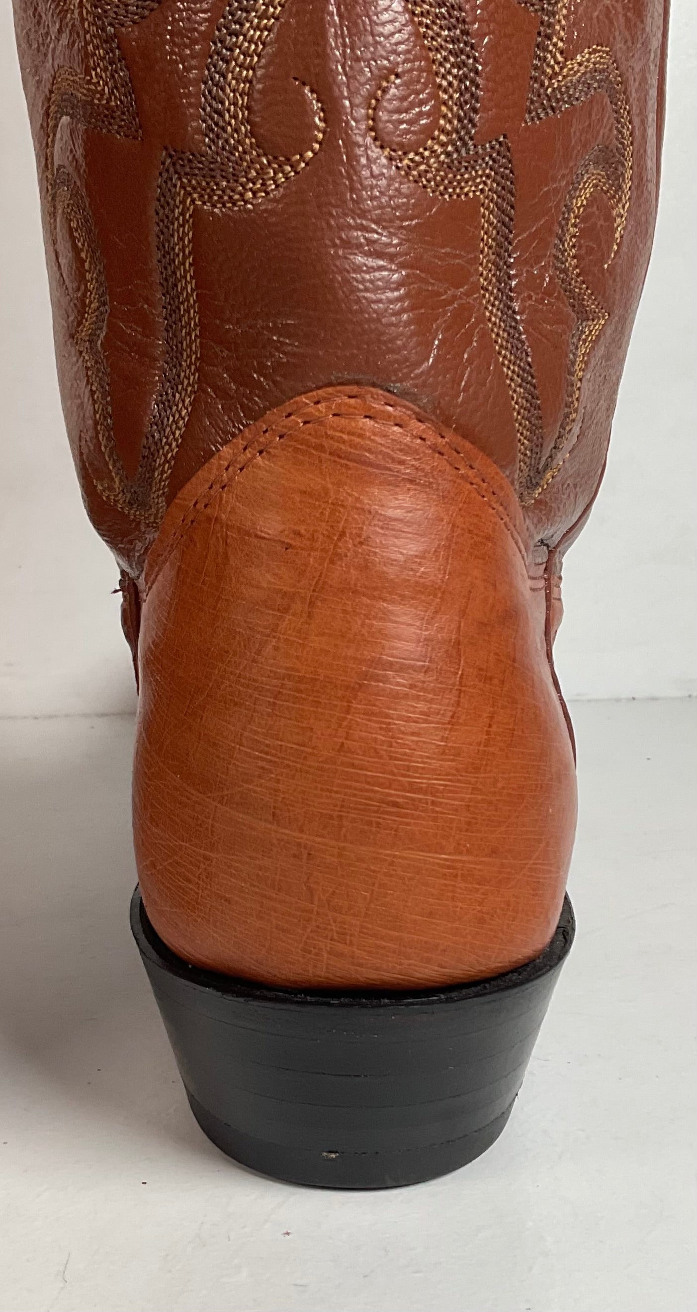 Vintage Nocona Exotic Smooth Ostrich Cowboy Boots Men’s 10.5 C Peanut Brittle