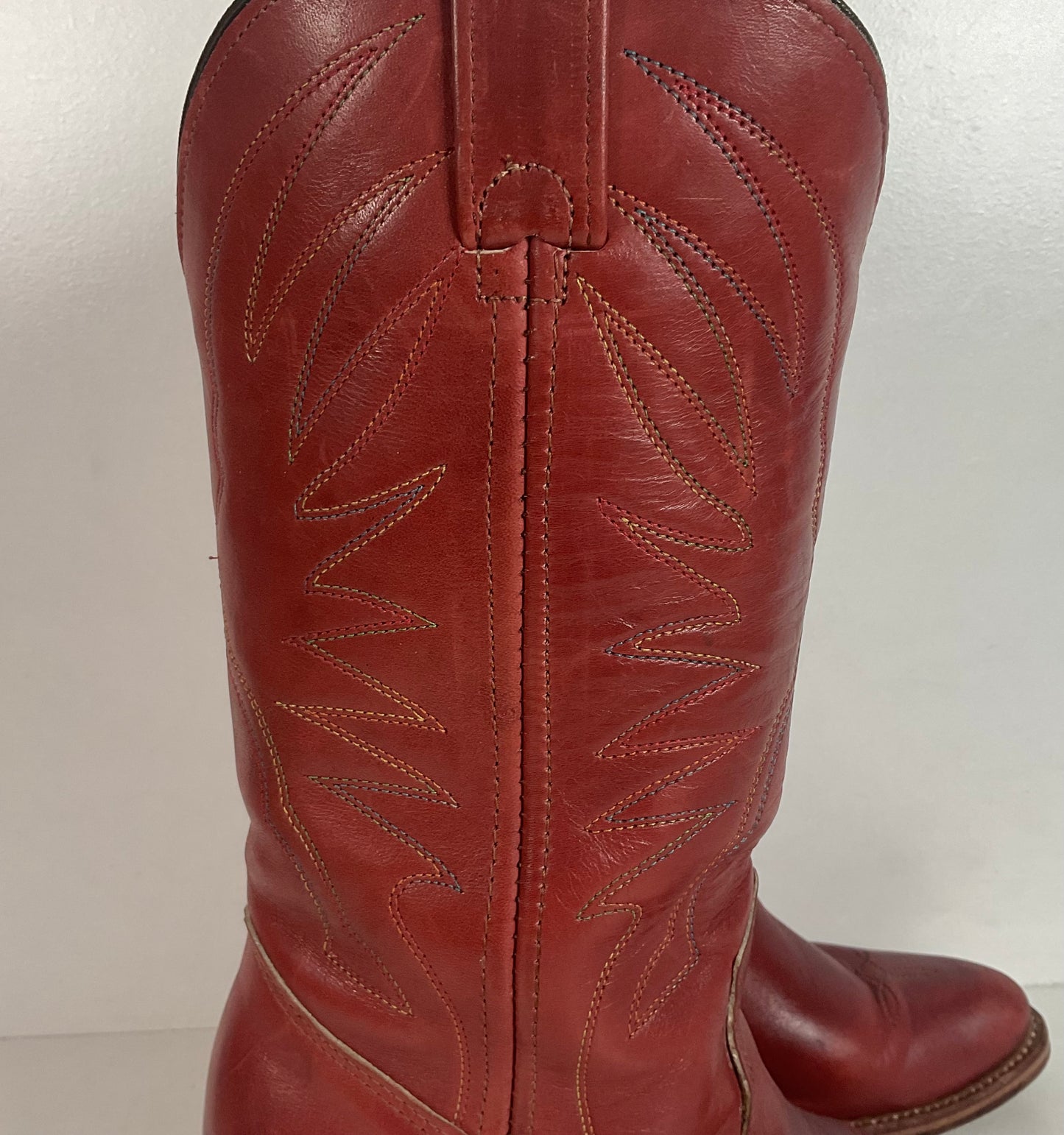 Vintage Double H Cowgirl Boots | Rainbow Stitched | USA Made | Women’s 7 M