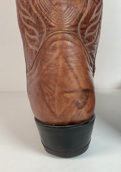 Vintage Tony Lama Buckaroo Boots | Chocolate Cow | Gold Label | 1970s | 11 D