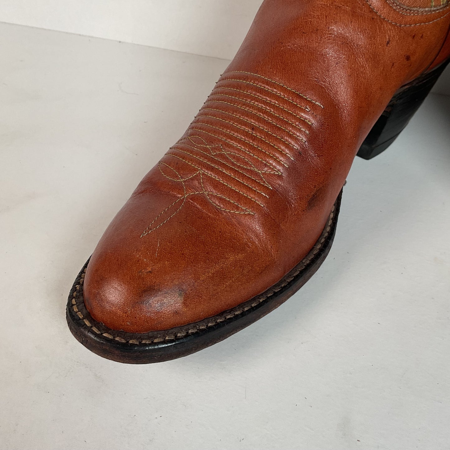 Vintage Tony Lama Buckaroo Boots | Rainbow Stitched | Men’s 8 A | Women’s 9