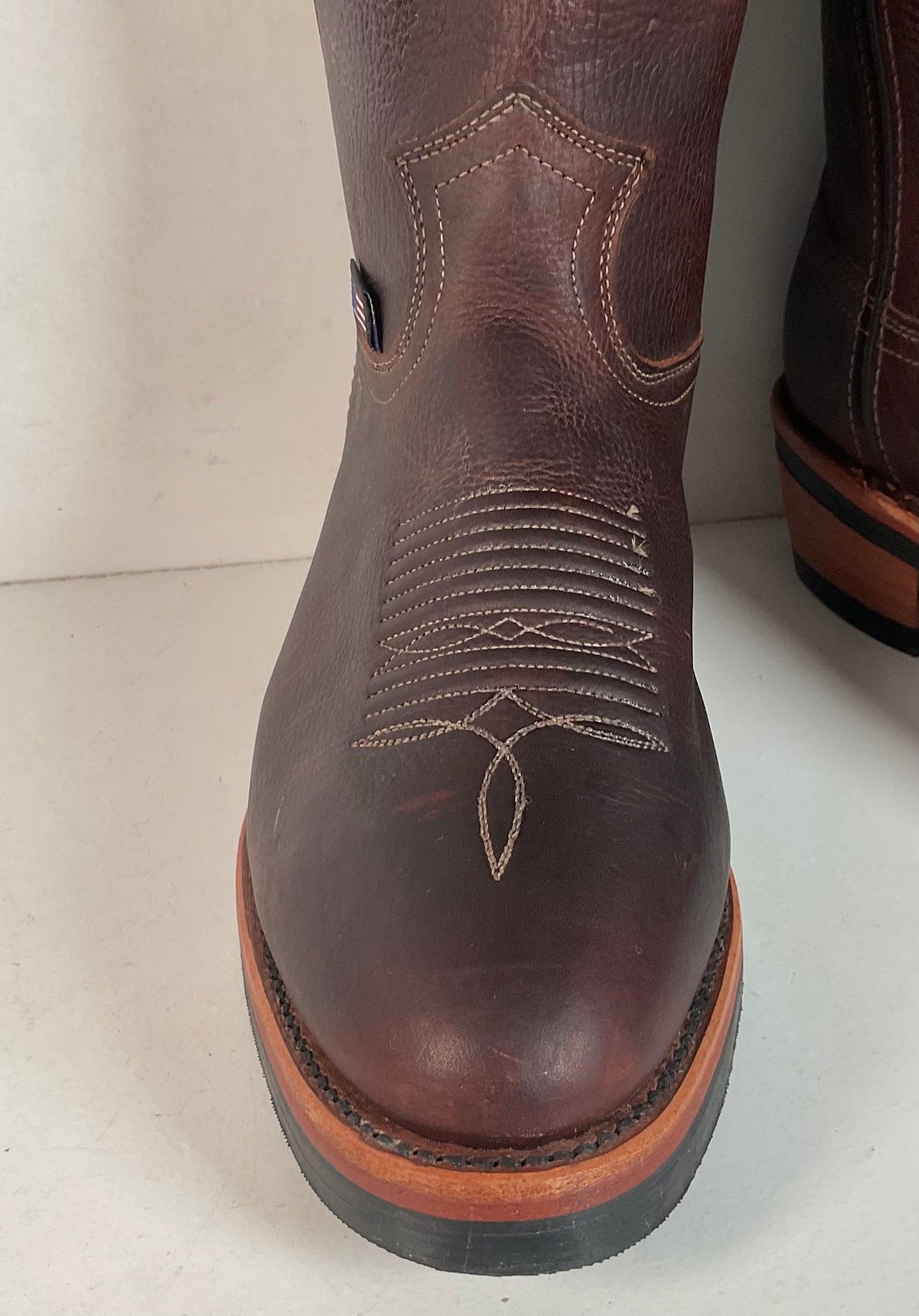 Chippewa Corbel Wellington Cowboy Boots | Bison Hide | USA Made | Men’s 8.5 D