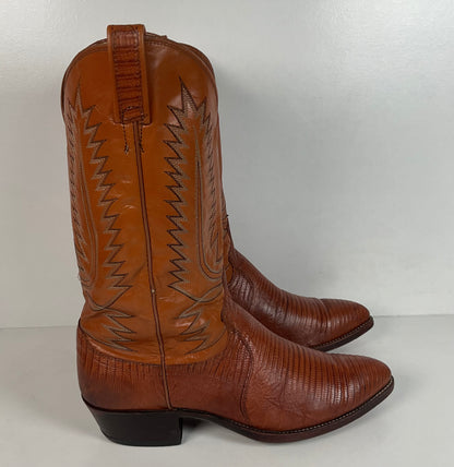 Vintage Dan Post Teju Lizard Cowboy Boots | USA Made | Men’s 10.5