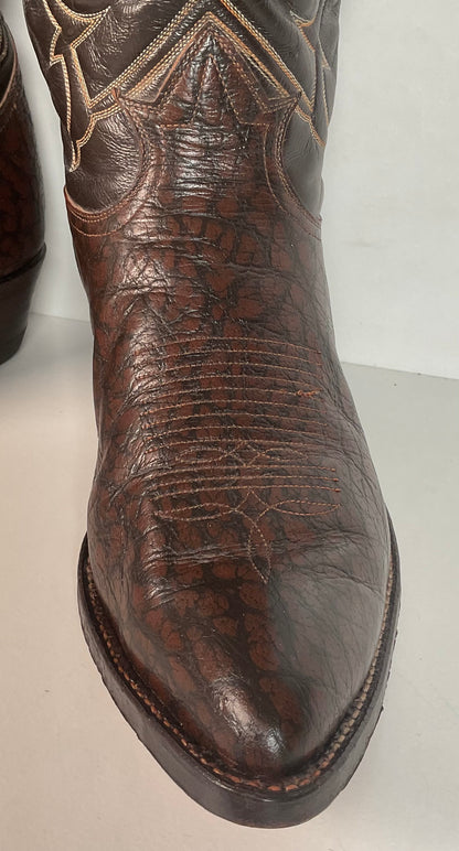 Vintage Tony Lama Exotic Caribou Cowboy Boots 9 EEE Gold Label