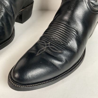 Vintage Tony Lama Cowboy Boots | Gold Label | Black | Extra Narrow | Men’s 11 A