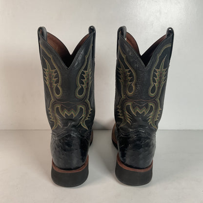 Tony Lama Ostrich Roper Boots | Crepe Sole | USA Made | Men’s 10 D