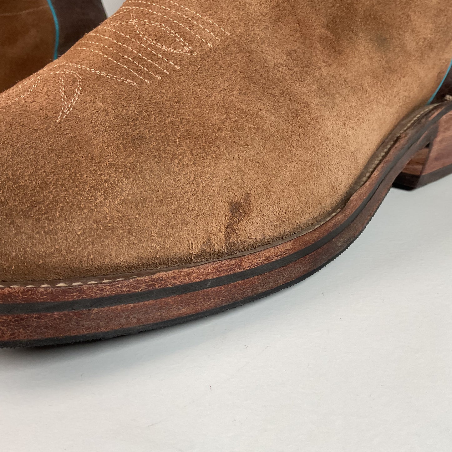 Olathe Buckaroo Cowboy Boots | Suede | USA Made | Men’s 14 EEE