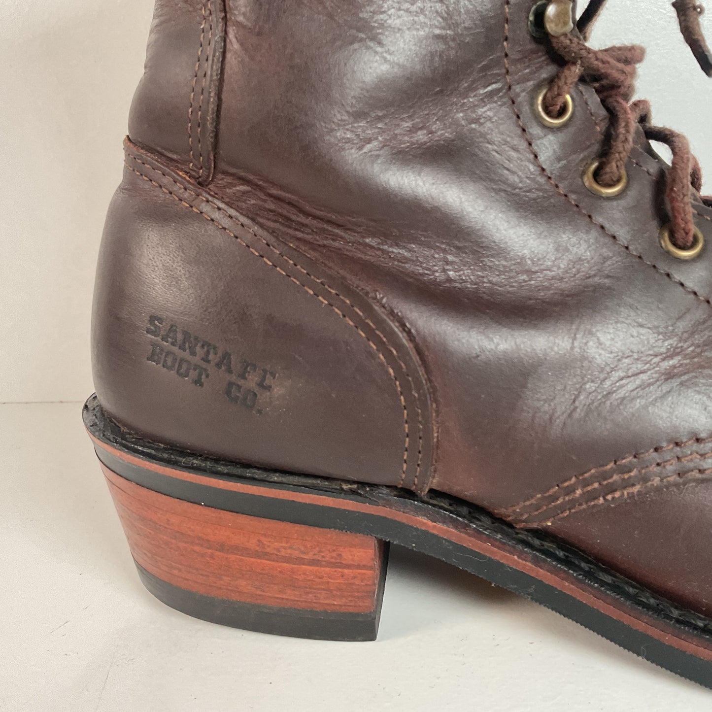 Vintage Santa Fe Western Packer Boots | Apache | Lace Up | USA Made | Women’s 9 M