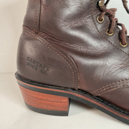 Vintage Santa Fe Western Packer Boots | Apache | Lace Up | USA Made | Women’s 9 M